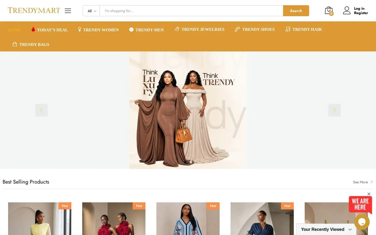 ItsTrendyMart e-commerce website by Kosiso Agbachi